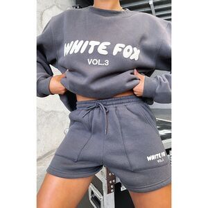 White Fox Offstage Lounge Shorts Shadow Size Medium